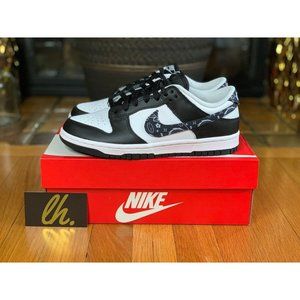 Size 9 W Nike Dunk Low "Black Paisley"